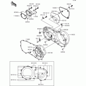Схема вузла: Right engine cover(s)(vn1500-h1) для Kawasaki VN1500 VN1500 Classic Tourer