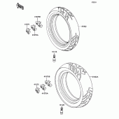 Схема узла: Rear Шина x для Kawasaki ZX1100 Ninja ZX-11