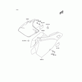 Схема узла: Крышка боковая для Kawasaki KLX400 KLX400R