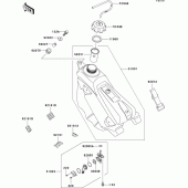 Схема узла: Топливный бак для Kawasaki KX125
