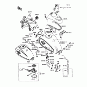 Схема узла: Топливный бак(1/2) для Kawasaki VN1500 Vulcan 88