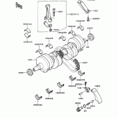 Схема вузла: Колінчастий вал для Kawasaki ZX600 Ninja 600R