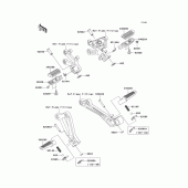 Схема узла: Подножки для Kawasaki ZX1200 Ninja ZX-12R