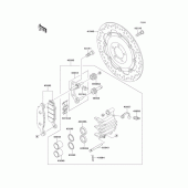 Схема вузла: Переднє гальмо для Kawasaki EJ400 W400
