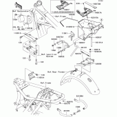 Схема вузла: Батарейний відсік(1/2) для Kawasaki EJ650 W650