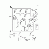 Схема вузла: Замок запалювання для Kawasaki ZX400 ZZR400