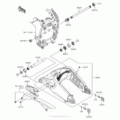 Схема вузла: Задній важіль (Маятник) для Kawasaki ZX636 Ninja ZX-6R KRT Edition
