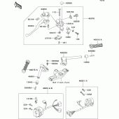 Схема узла: Руль & Пульт управления рулевой для Kawasaki ZX600 ZZ-R600