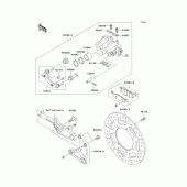 Схема вузла: Заднє гальмо для Kawasaki VN1600 Vulcan 1600 Mean Streak