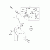 Схема узла: Передний тормозной цилиндр для Kawasaki KX450 KX450F