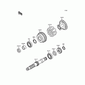 Схема вузла: Secondary shaft для Kawasaki ZR750 Zephyr