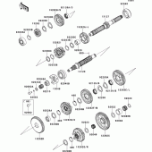 Схема вузла: Transmission(1/2) для Kawasaki ZG1400 1400GTR ABS