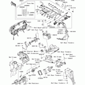 Схема узла: Электрооборудование для Kawasaki ZX636 Ninja ZX-6R