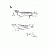 Схема вузла: Задні бічні обтічники & Захист ланцюга (EX250-H6/H7/H8) для Kawasaki EX250 ZZR250
