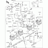 Схема вузла: Карбюратор(1/3) для Kawasaki ZR750 Zephyr