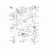 Схема вузла: Масляний насос & Масляний фільтр Kawasaki ZR1200 ZRX1200 DAEG