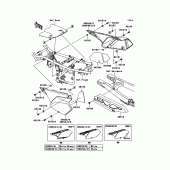 Схема узла: Side Covers/Chain Cover для Kawasaki KLX250 KLX250