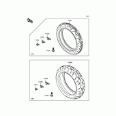 Схема вузла: Шини для Kawasaki ZR800 Z800