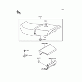Схема вузла: Сидіння для Kawasaki ZX400 ZZR400