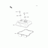 Схема узла: Клапанная крышка для Kawasaki KX250/ KX252 KX250F