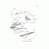 Схема вузла: Наклейки (Синій VCF) для Kawasaki KLX250 D-Tracker X