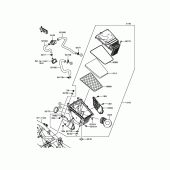Схема вузла: Повітряний фільтр Kawasaki BR250 Z250SL ABS