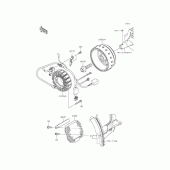 Схема вузла: Генератор та РР для Kawasaki KLX250 D-Tracker X