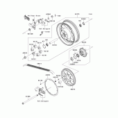 Схема вузла: Заднє колесо & Привідний ланцюг для Kawasaki VN1700 Vulcan 1700 Classic LT