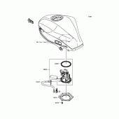 Схема вузла: Паливний насос для Kawasaki BR250 Z250SL
