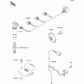 Схема узла: Система зажигания для Kawasaki ZX900 Ninja ZX-9R