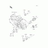 Схема узла: Gear change drum/shift fork(s) для Kawasaki KX450 KX450F