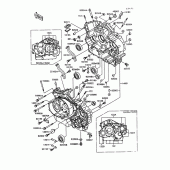 Схема вузла: Картер двигуна (1/2) для Kawasaki VN1500 Vulcan 1500L