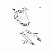 Схема вузла: Інформаційні наклейки для Kawasaki ZR900 Z900 ABS