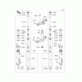 Схема вузла: Вилка передньої осі для Kawasaki EX650 Ninja 650