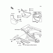 Схема узла: Задние боковые обтекатели & Защита цепи для Kawasaki ZR1200 ZRX1200S