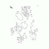 Схема вузла: Engine cover(s) для Kawasaki EX500 GPZ500S