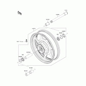 Схема вузла: Front wheel для Kawasaki VN2000 Vulcan 2000 Limited