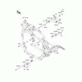 Схема вузла: Кріплення двигуна для Kawasaki VN1500 VN1500 Classic FI