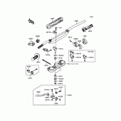 Схема вузла: Кермо & Пульт управління рульовим для Kawasaki KX250/ KX252 KX250F