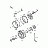 Схема вузла: Зчеплення для Kawasaki ZX400 ZXR400