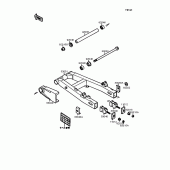 Схема вузла: Задній важіль (Маятник) для Kawasaki EL250 Eliminator 250LX