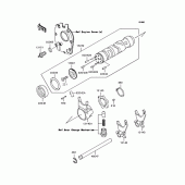 Схема вузла: Копірний вал & Вилки для Kawasaki ZR750 Zephyr