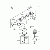Схема вузла: Масляний насос & Масляний фільтр Kawasaki ZR750 Zephyr