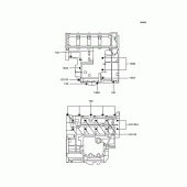 Схема вузла: Болти картера двигуна для Kawasaki ZR250 Balius