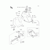 Схема узла: Топливный бак для Kawasaki KL650 KLR650