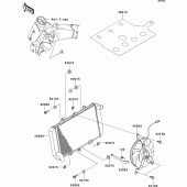 Схема узла: Радиатор для Kawasaki ZR1000 Z1000 ABS