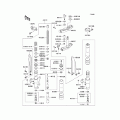 Схема узла: Передняя вилка(1/2)(kx500-e8) для Kawasaki KX500