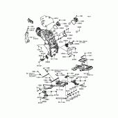 Схема вузла: Кріплення двигуна для Kawasaki ZX1400 Ninja ZX-14R ABS