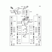 Схема вузла: Вилка передньої осі для Kawasaki BN125 Eliminator