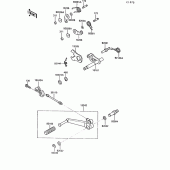 Схема узла: Переключатель передач для Kawasaki ZX1000 ZX-10